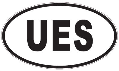 UES - 3 Letter Initials Oval Magnet