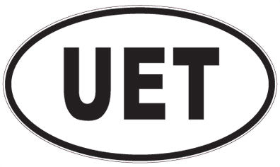 UET - 3 Letter Initials Oval Magnet