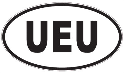 UEU - 3 Letter Initials Oval Magnet