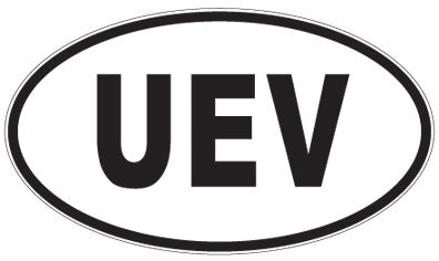 UEV - 3 Letter Initials Oval Magnet