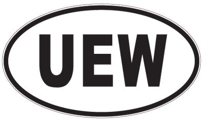 UEW - 3 Letter Initials Oval Sticker