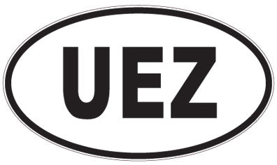 UEZ - 3 Letter Initials Oval Sticker