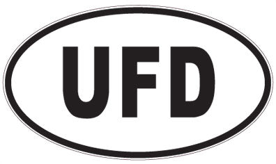 UFD - 3 Letter Initials Oval Magnet