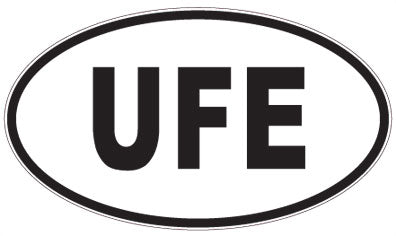 UFE - 3 Letter Initials Oval Magnet