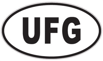 UFG - 3 Letter Initials Oval Magnet