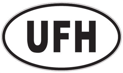 UFH - 3 Letter Initials Oval Magnet