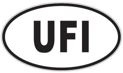 UFI - 3 Letter Initials Oval Sticker