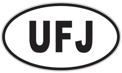 UFJ - 3 Letter Initials Oval Magnet