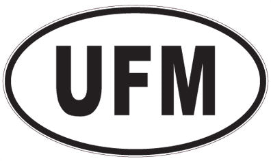 UFM - 3 Letter Initials Oval Magnet