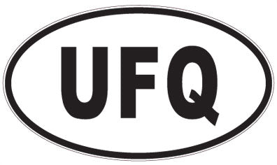 UFQ - 3 Letter Initials Oval Magnet