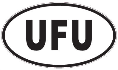 UFU - 3 Letter Initials Oval Sticker