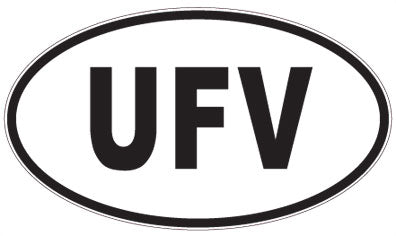 UFV - 3 Letter Initials Oval Magnet