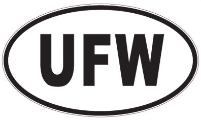UFW - 3 Letter Initials Oval Magnet