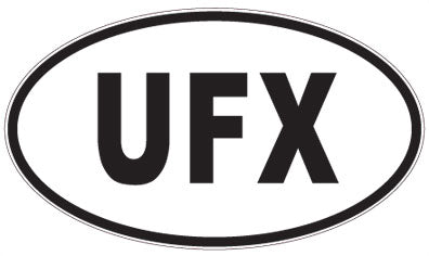 UFX - 3 Letter Initials Oval Magnet