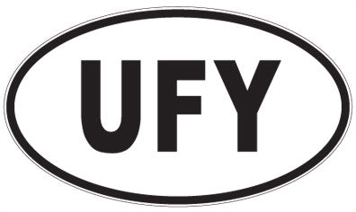 UFY - 3 Letter Initials Oval Magnet