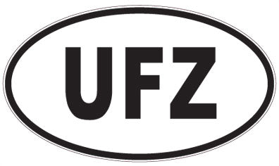 UFZ - 3 Letter Initials Oval Magnet
