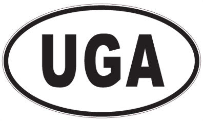UGA - 3 Letter Initials Oval Magnet