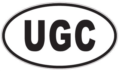 UGC - 3 Letter Initials Oval Magnet