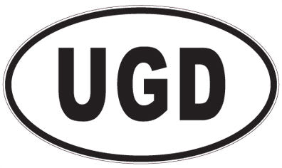 UGD - 3 Letter Initials Oval Magnet