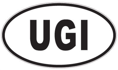 UGI - 3 Letter Initials Oval Magnet