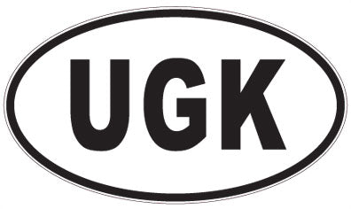 UGK - 3 Letter Initials Oval Magnet