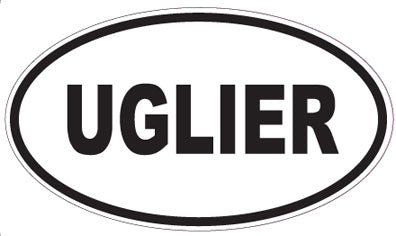 UGLIER - Oval Sticker