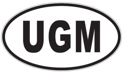 UGM - 3 Letter Initials Oval Magnet