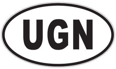 UGN - 3 Letter Initials Oval Magnet