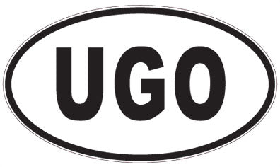 UGO - 3 Letter Initials Oval Magnet