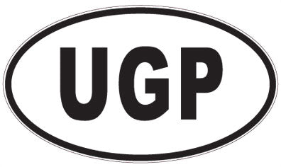 UGP - 3 Letter Initials Oval Magnet