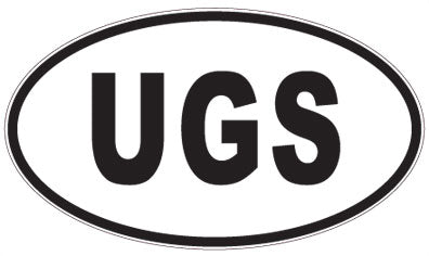 UGS - 3 Letter Initials Oval Magnet