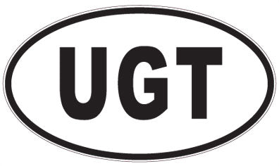 UGT - 3 Letter Initials Oval Magnet