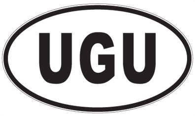 UGU - 3 Letter Initials Oval Magnet