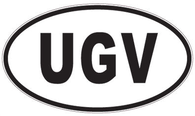 UGV - 3 Letter Initials Oval Magnet