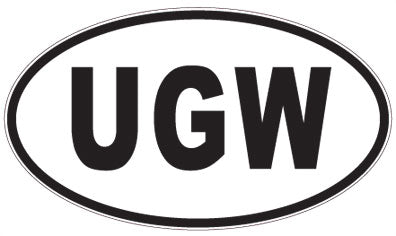UGW - 3 Letter Initials Oval Magnet