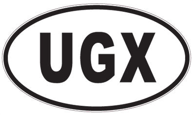 UGX - 3 Letter Initials Oval Magnet