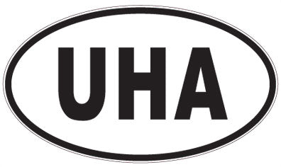 UHA - 3 Letter Initials Oval Magnet