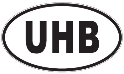 UHB - 3 Letter Initials Oval Magnet