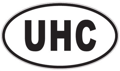 UHC - 3 Letter Initials Oval Magnet