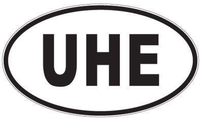 UHE - 3 Letter Initials Oval Magnet