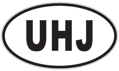 UHJ - 3 Letter Initials Oval Magnet