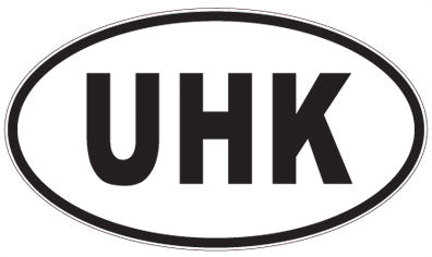 UHK - 3 Letter Initials Oval Magnet