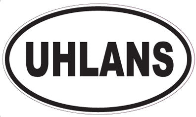 UHLANS - Oval Sticker