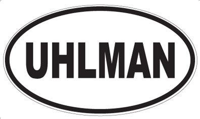 UHLMAN - Oval Sticker