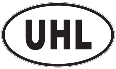 UHL - 3 Letter Initials Oval Magnet