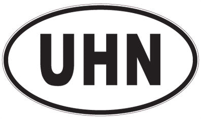 UHN - 3 Letter Initials Oval Magnet