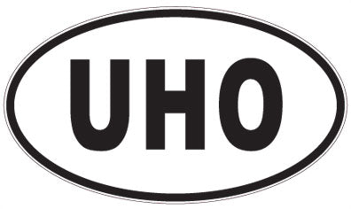 UHO - 3 Letter Initials Oval Magnet