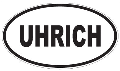 UHRICH - Oval Sticker