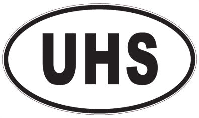 UHS - 3 Letter Initials Oval Magnet