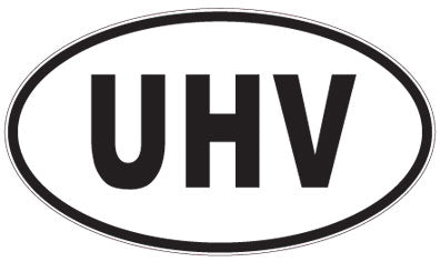 UHV - 3 Letter Initials Oval Magnet